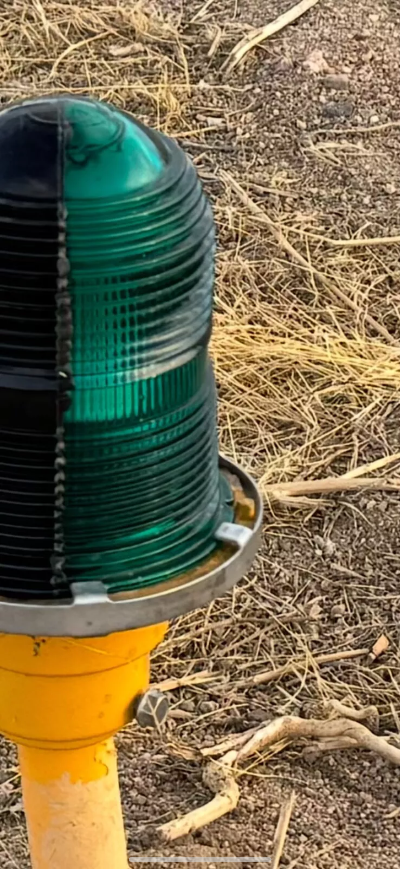 Custom dual color domes - Split 1/2 green half white for runway lights - TEST Piece