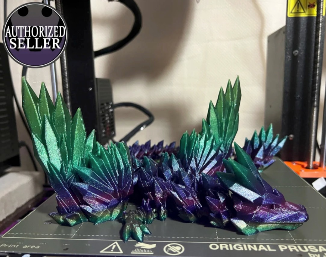3D Printed - Articulated Crystal Dragon