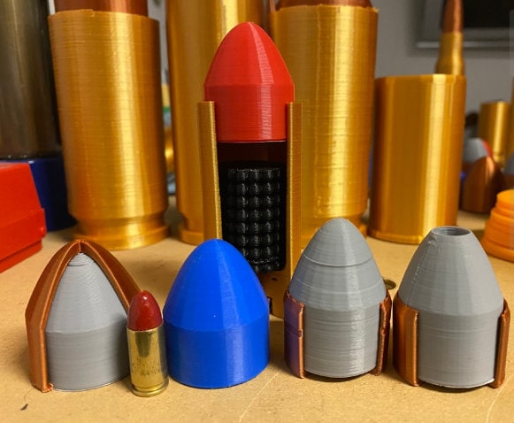 Center Fired Auto Loading Pistol Cartridge Sectioned