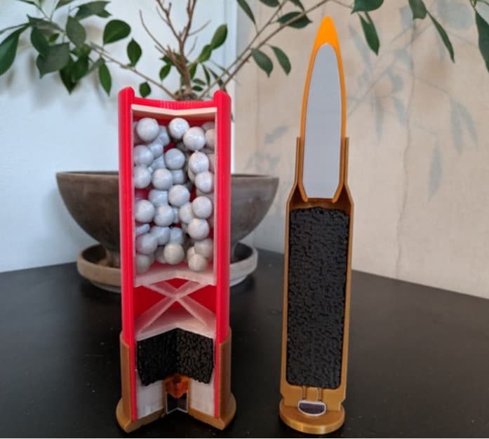 308WIN - 12" Cross Sectioned Round