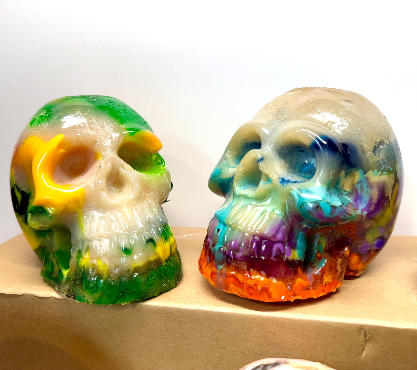 Mystery Candy Coated Skulls - Unique Colorful Skulls made out of Recycled Plastic, no resin