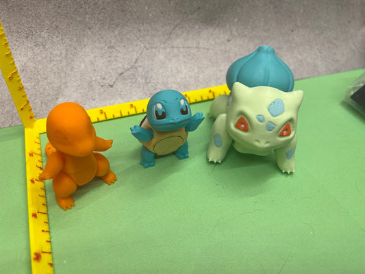 3D Printed Articulate Charmander, Bulbasaur and Squirtle fidget spinner