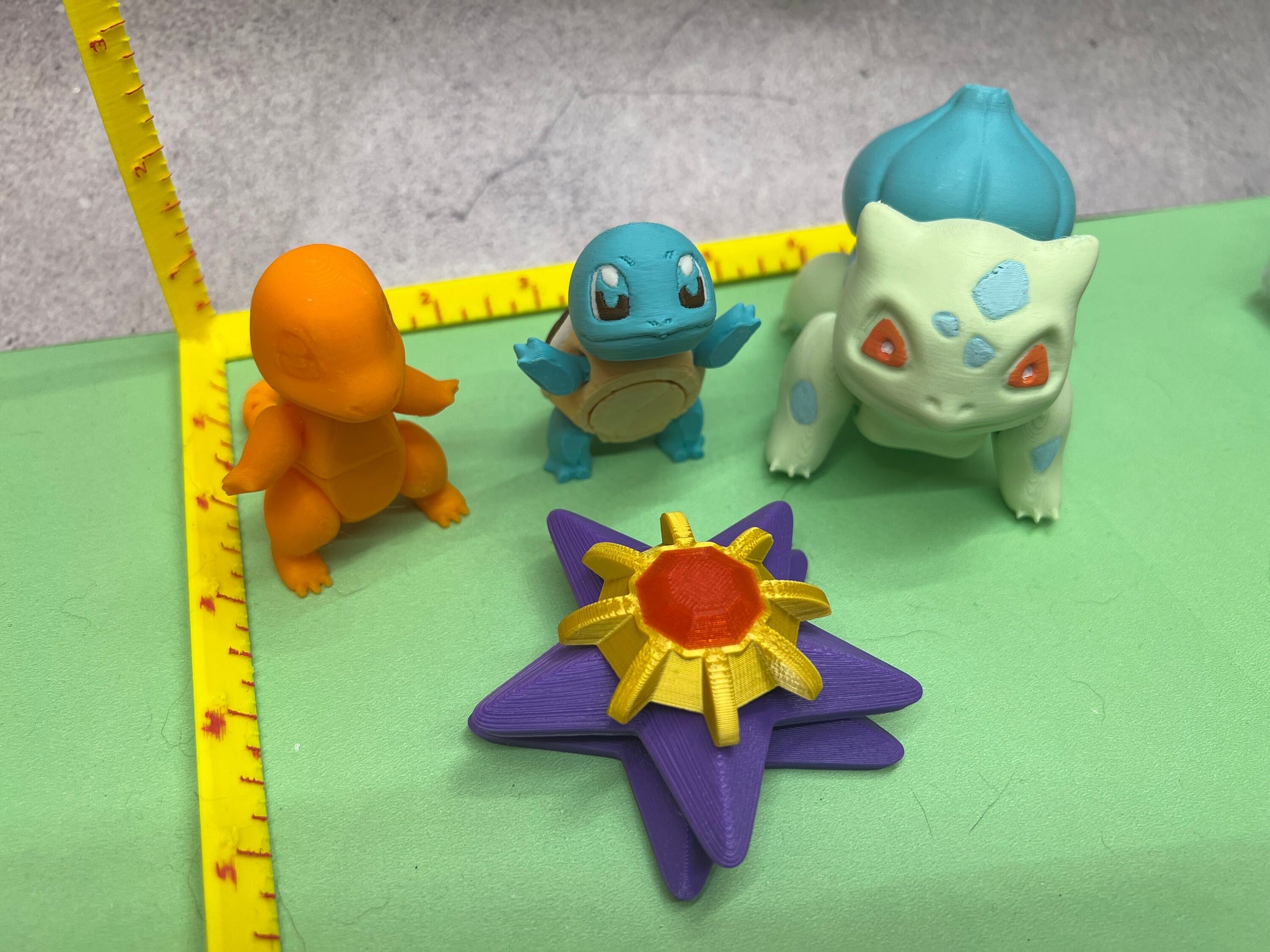 3D Printed Articulate Charmander, Bulbasaur and Squirtle fidget spinner