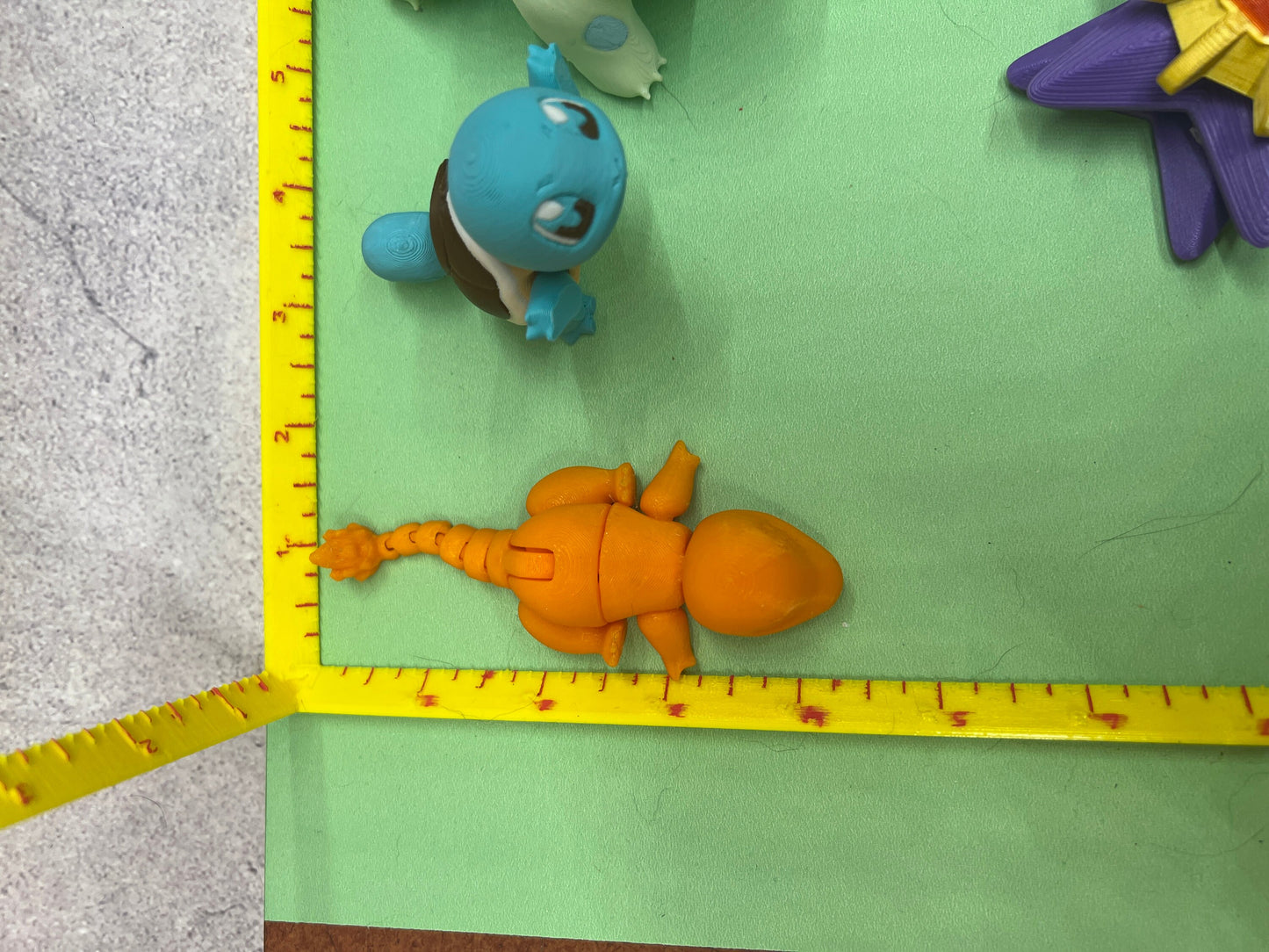 3D Printed Articulate Charmander, Bulbasaur and Squirtle fidget spinner